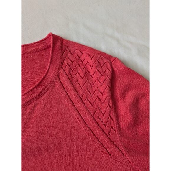 CJ Banks Sweater Pink Button Down‎ 3/4 Sleeve Size X (14) Knit Cardigan - Picture 6 of 9